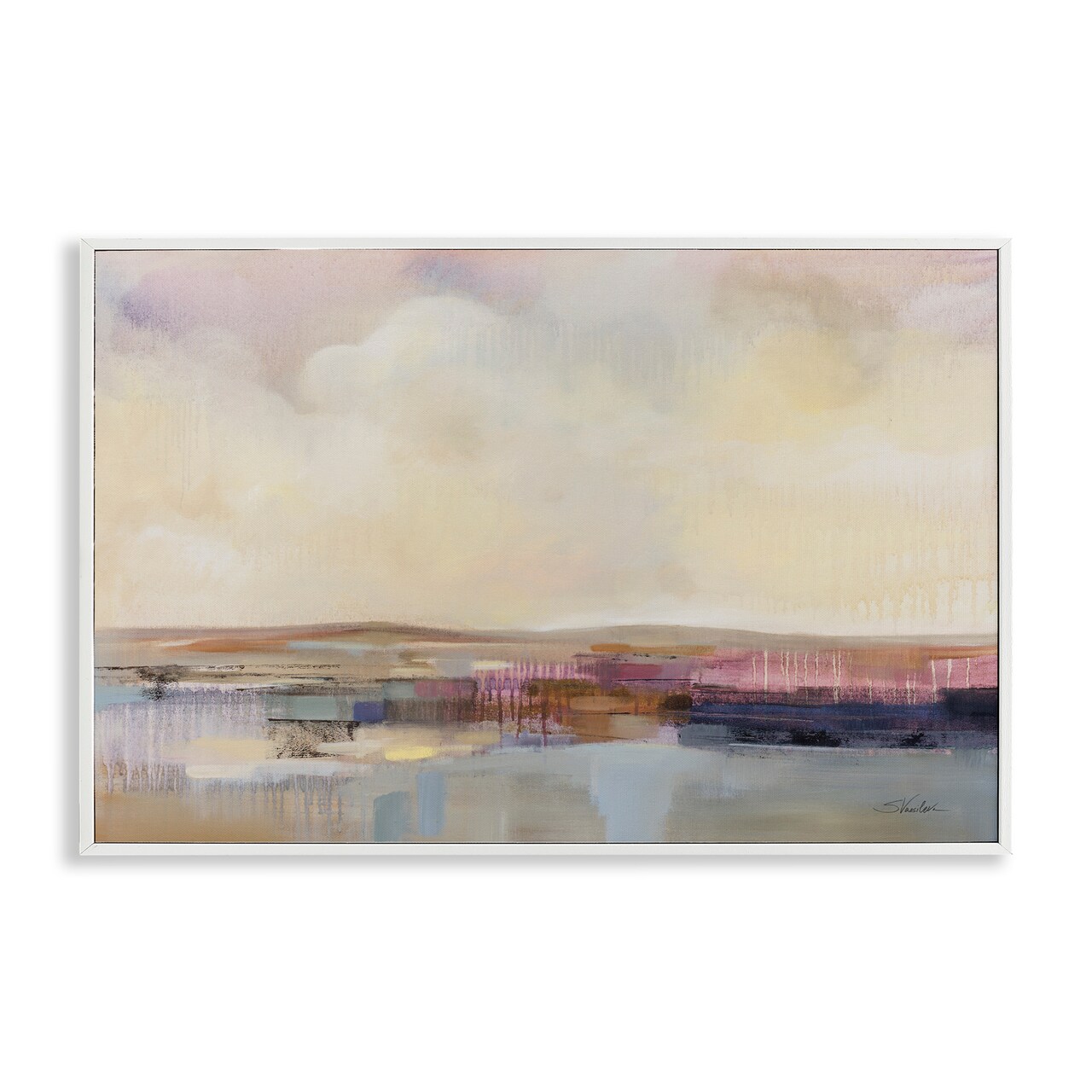 Stupell Industries Billowing Clouds Abstraction Framed Giclee Wall Art Design by Silvia Vassileva